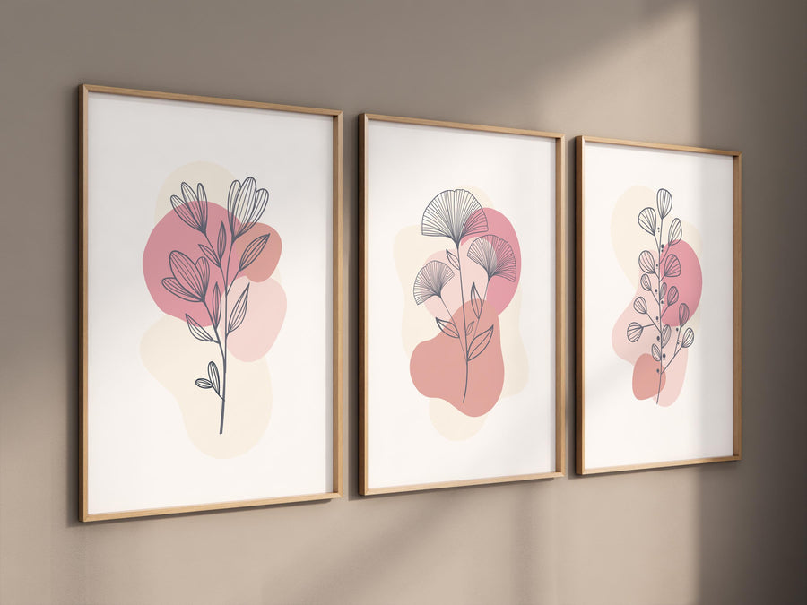 Boho Botanical Prints, girl nursery decor, Wildflower Nursery, floral nursery, Wild Flowers, Flower Nursery, minimal design, flower prints