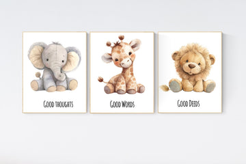 Animal prints, gender neutral nursery, Plush animals, Safari Animal Nursery Prints, safari animals, safari nursery, gender neutral nursery