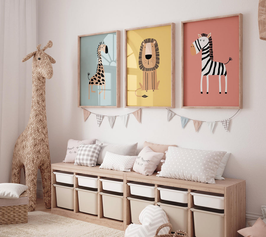 Safari Nursery Wall Prints, Boho Nursery Prints, jungle animals,Nursery Art, animal Nursery Decor, animal prints, safari prints