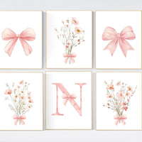 Boho Botanical Prints, girl nursery decor, Wildflower Nursery, floral nursery, blush pink, Wild Flowers, Flower Nursery, blush nursery