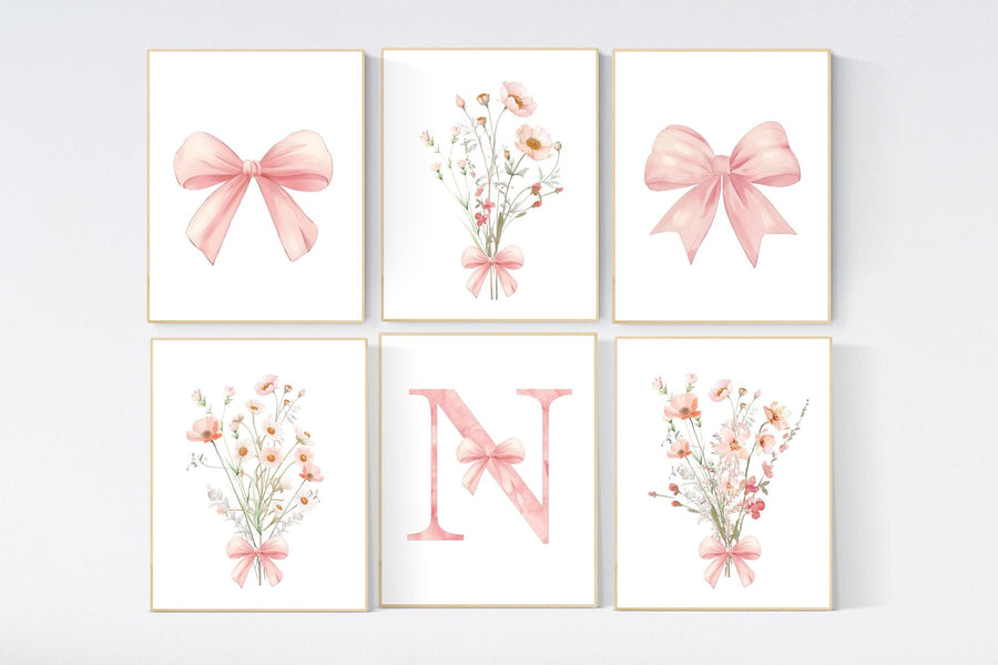 Boho Botanical Prints, girl nursery decor, Wildflower Nursery, floral nursery, blush pink, Wild Flowers, Flower Nursery, blush nursery