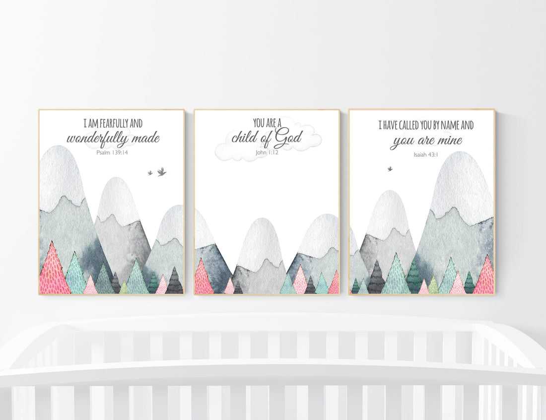 Nursery decor girl mountain, adventure nursery, adventure theme nursery, bible nursery, verse nursery, scripture print, christian print
