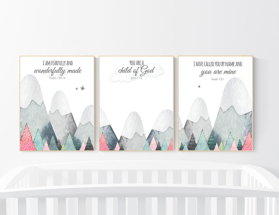 Nursery decor girl mountain, adventure nursery, adventure theme nursery, bible nursery, verse nursery, scripture print, christian print
