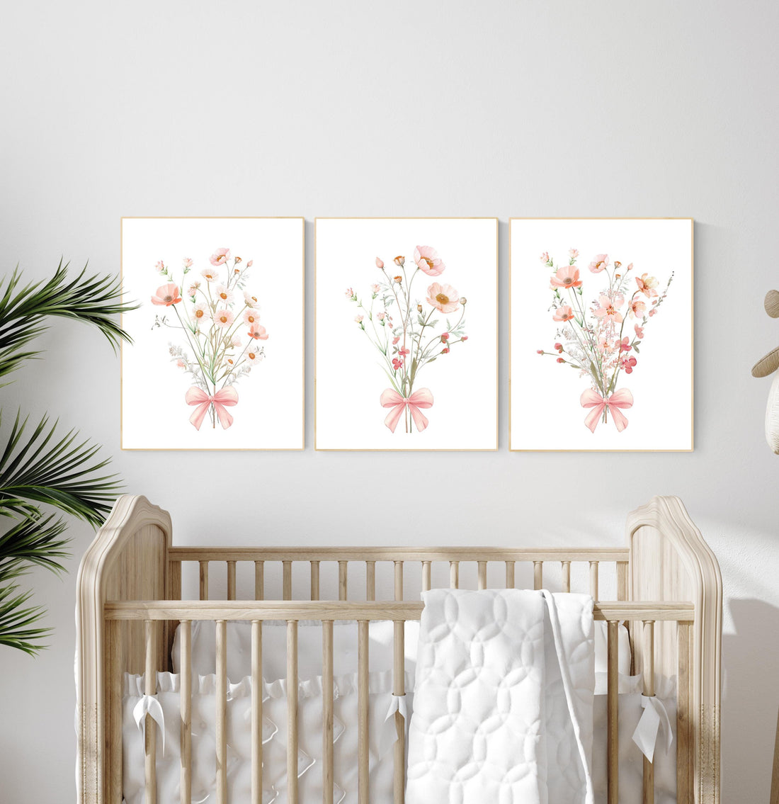 Boho Botanical Prints, girl nursery decor, Wildflower Nursery, floral nursery, blush pink, Wild Flowers, Flower Nursery, blush nursery