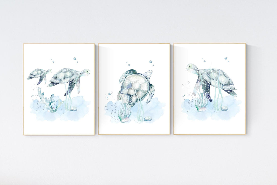Sea Turtle nursery, Ocean nursery decor, under the sea nursery, ocean themed, sea nursery, gender neutral nursery, nautical nursery