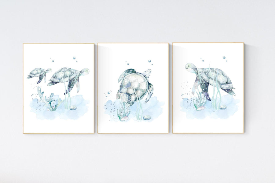 Sea Turtle nursery, Ocean nursery decor, under the sea nursery, ocean themed, sea nursery, gender neutral nursery, nautical nursery