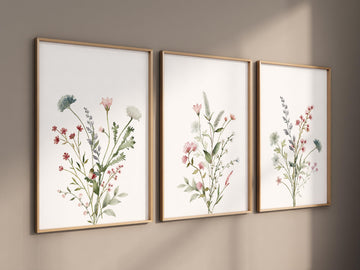 Boho Nursery wall art, Wildflower Nursery Decor, Floral Nursery, Girl Nursery Decor, vintage flower nursery, Botanical Print, home decor