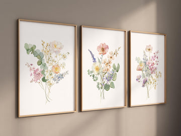Boho Nursery wall art, Wildflower Nursery Decor, Floral Nursery, Girl Nursery Decor, vintage flower nursery, Botanical Print, home decor