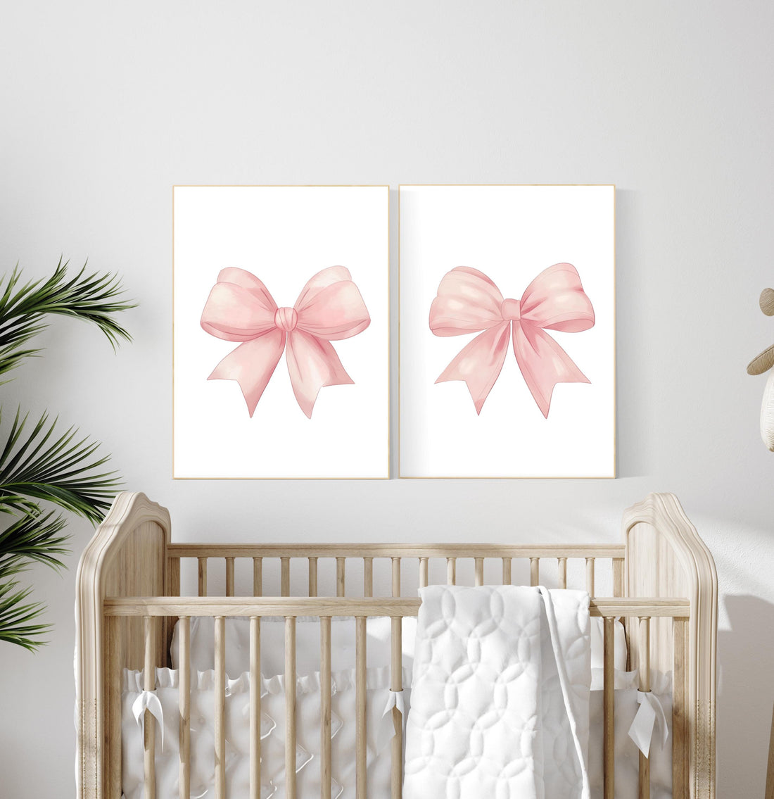 Bow print wall art, Bow nursery print, pink Bow nursery wall art, bow nursery art, bow nursery decor, bow print wall art pink, girl nursery