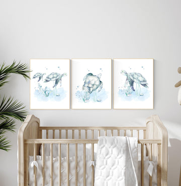 Sea Turtle nursery, Ocean nursery decor, under the sea nursery, ocean themed, sea nursery, gender neutral nursery, nautical nursery