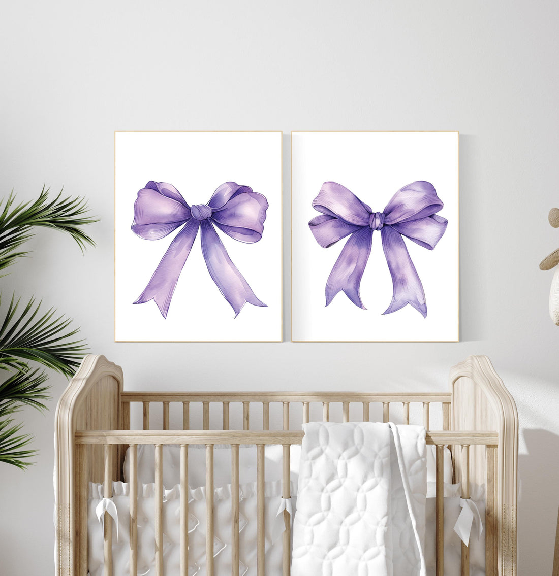 Bow print wall art, Bow nursery print, purple Bow nursery wall art, bow nursery art, bow nursery decor, bow print wall art lilac