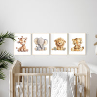 Animal prints, gender neutral nursery, Plush animals, Safari Animal Nursery Prints, safari animals, safari nursery, gender neutral nursery
