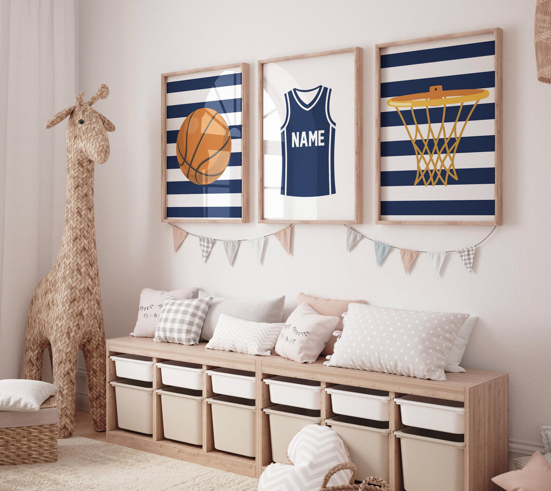 Basketball wall art, personalized sports prints, basketball jersey decor, sports-themed room, basketball hoop poster, kids room artwork