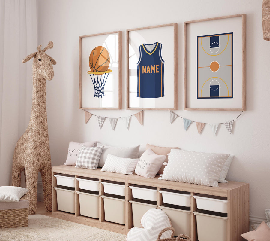 Basketball wall art, personalized sports prints, basketball jersey decor, sports-themed room, basketball hoop poster, kids room artwork
