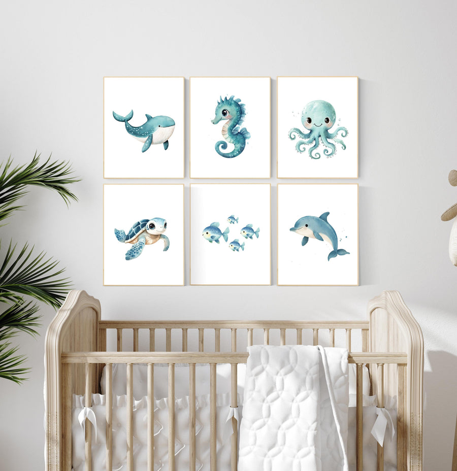 Ocean nursery, underwater nursery. whale nursery, sea nursery, sea turtle, sea theme nursery decor, ocean themed nursery, under the sea
