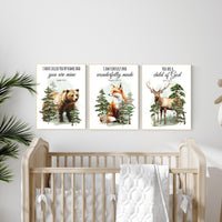 Nursery decor woodland, mountain wall art, tree nursery decor, adventure theme nursery, forest, sage green, bible nursery, verse nursery