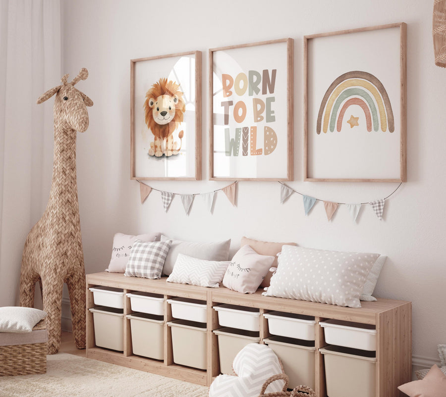 Lion prints, lion nursery, safari animal wall art, lion family decor, baby nursery prints, jungle themed posters, safari themed, lion poster