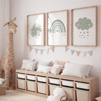 Nursery prints rainbow, gender neutral, sage green nursery wall decor, rainbow, sun nursery, nursery wall art, gender neutral, green nursery
