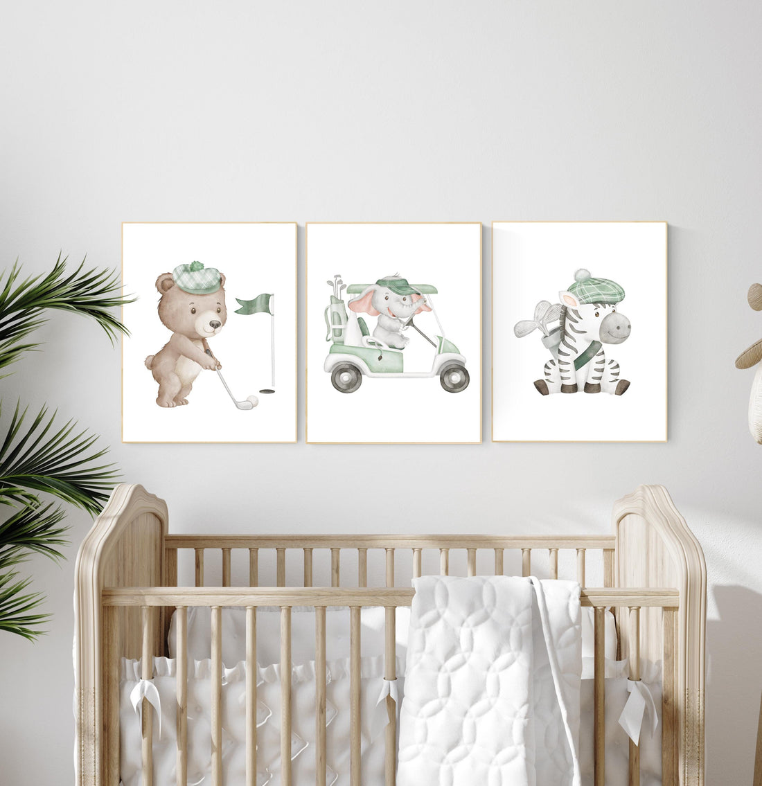 Golf Nursery decor, sports Nursery Prints, Golf Safari animals, Baby Animal Prints, Jungle Animal Nursery, golf prints, sport animals