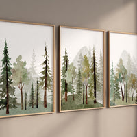 Nursery decor mountain, nursery wall art, tree nursery, adventure theme nursery, sage green, Mountain Decor, Forest Nursery, Nature Theme