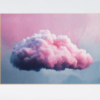 Pink cloud artwork, girl nursery wall art, dreamy sky decor, pastel cloud print, girls room decor, nursery cloud wall art, nursery print