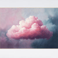 Pink cloud artwork, girl nursery wall art, dreamy sky decor, pastel cloud print, girls room decor, nursery cloud wall art, nursery print