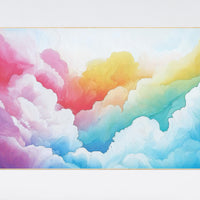 Pink cloud artwork, girl nursery wall art, dreamy sky decor, pastel cloud print, girls room decor, nursery cloud wall art, nursery print