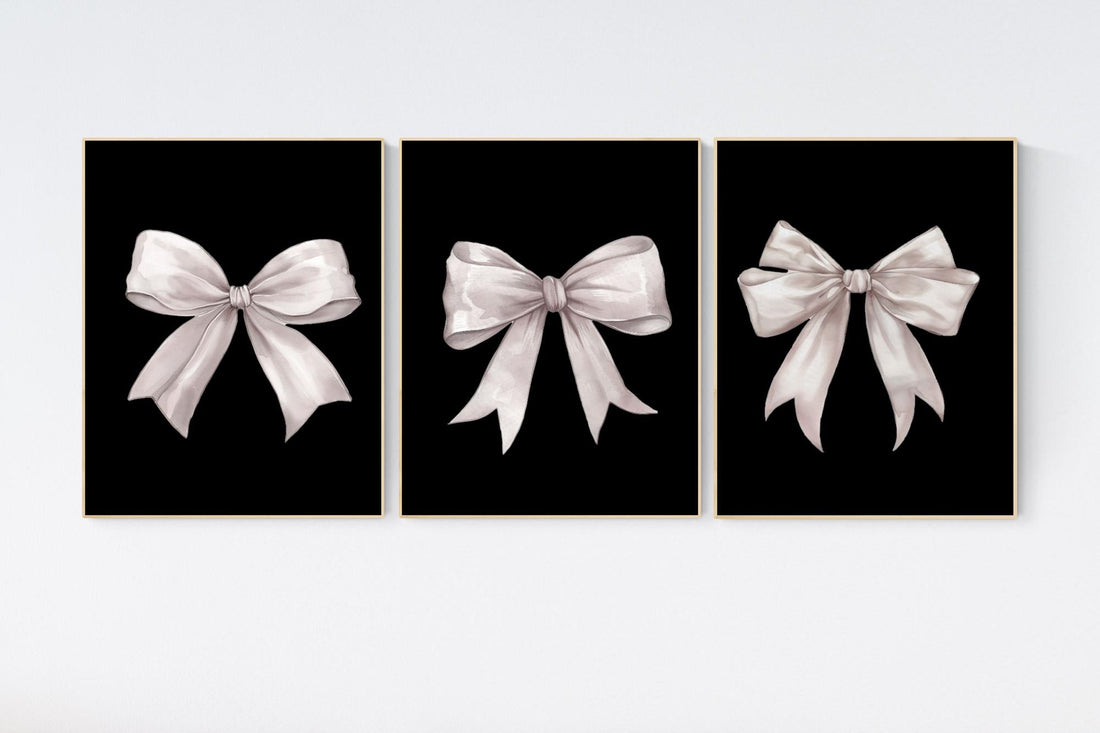 Bow print wall art, Beige Bow Print, Bow nursery print, Bow nursery wall art, bow nursery art, bow nursery decor, cream bow print, teen room