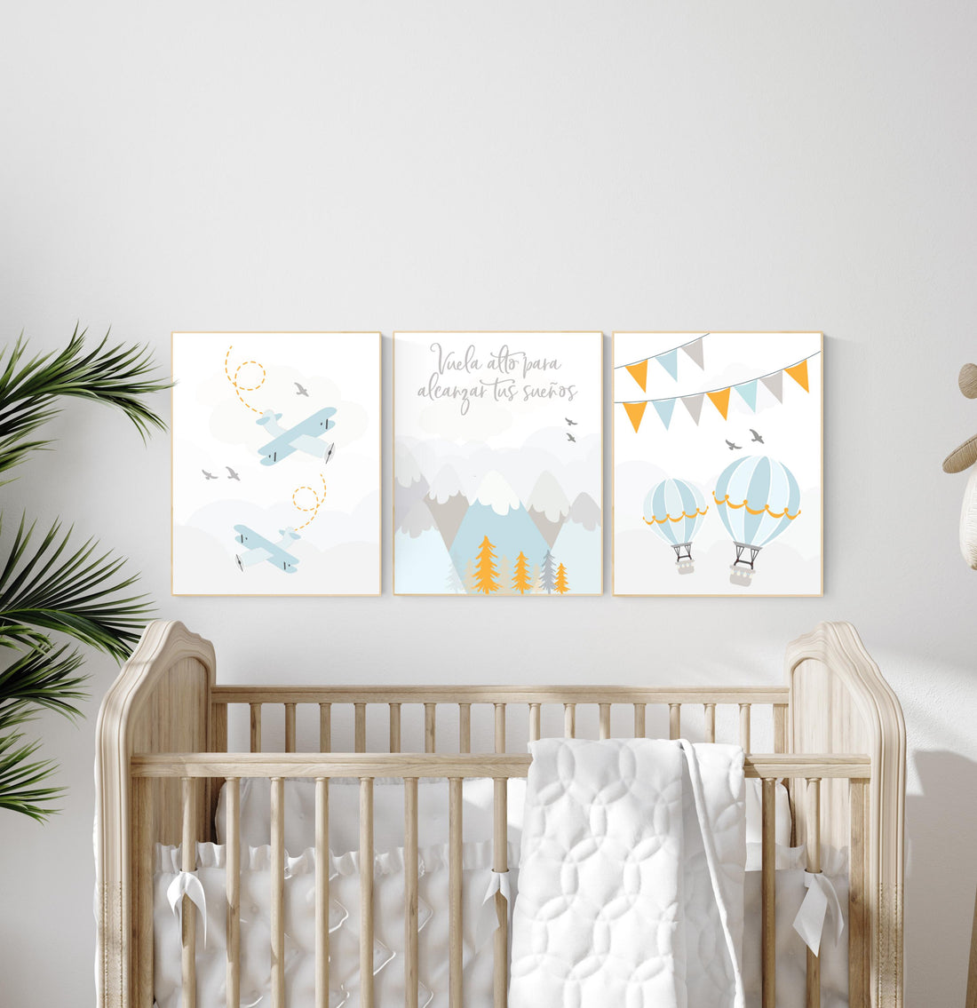 Nursery decor boy adventure, adventure nursery, travel theme nursery, hot air balloon nursery, plane nursery, boys room decor