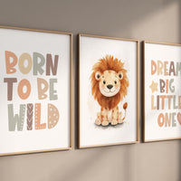 Lion prints, lion nursery, safari animal wall art, lion family decor, baby nursery prints, jungle themed posters, safari themed, lion poster