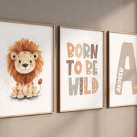 Lion prints, lion nursery, safari animal wall art, lion family decor, baby nursery prints, jungle themed posters, safari themed, lion poster