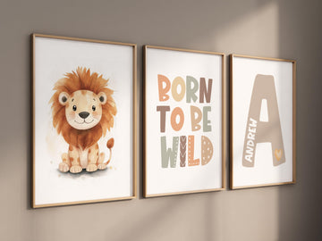 Lion prints, lion nursery, safari animal wall art, lion family decor, baby nursery prints, jungle themed posters, safari themed, lion poster