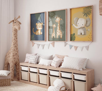 Safari Nursery Wall Prints, Boho Nursery Prints, jungle animals, earth colors, Nursery Art, safari animals, animal prints