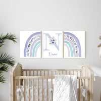 Purple turqoiuse nursery, Girls room decor, rainbow nursery wall art, lavender nursery, lilac nursery, girls room decor, rainbow art