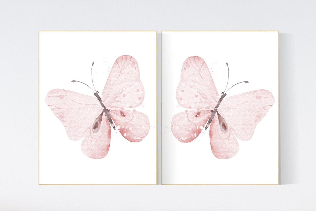 Nursery decor girl butterfly, Butterfly Nursery Art, Girl Nursery Art, Butterfly Nursery Decor for Baby Girl, Butterfly Art, pink nursery