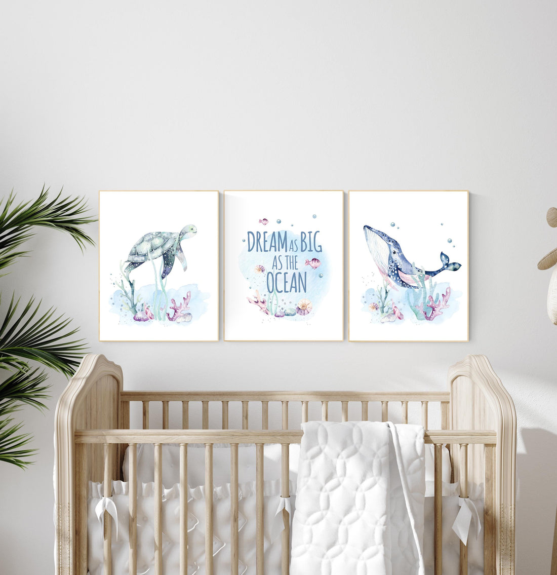 Ocean nursery decor, Nautical nursery print set, under the sea nursery, gender neutral nursery, ocean, nautical, Under the sea wall art