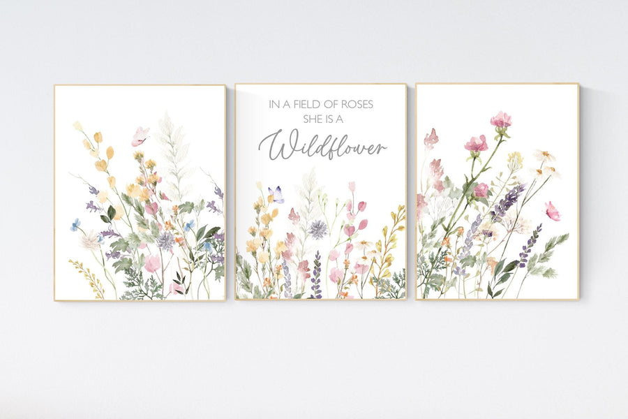 Wildflower Nursery Print: Boho Floral Wall Art