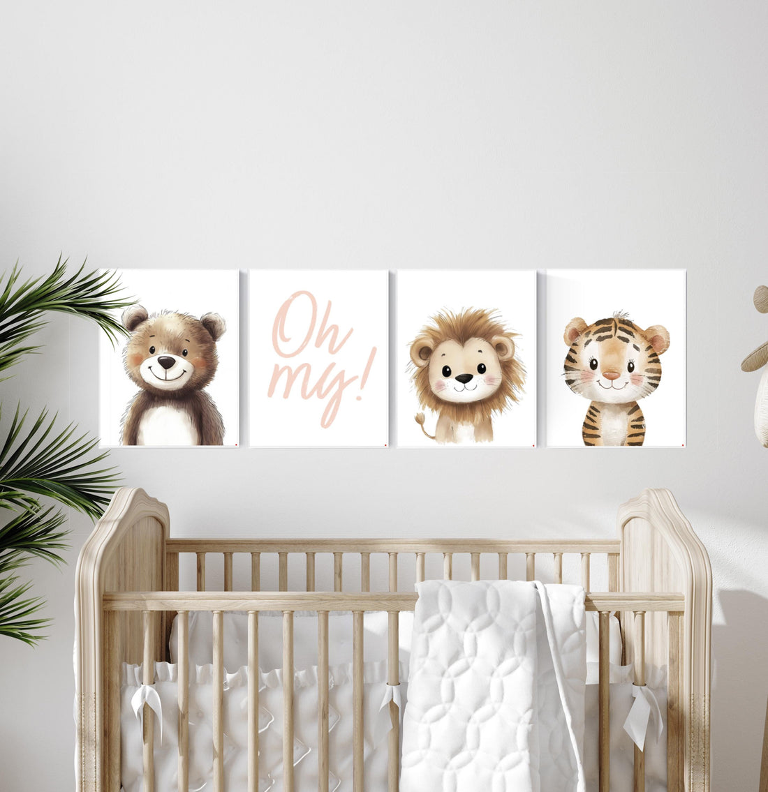 Safari Nursery Art Prints: Lion, Tiger, Bear - Jungle Animal Decor