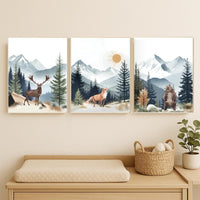 Woodland Nursery Decor: Mountain Wall Art, Adventure Theme