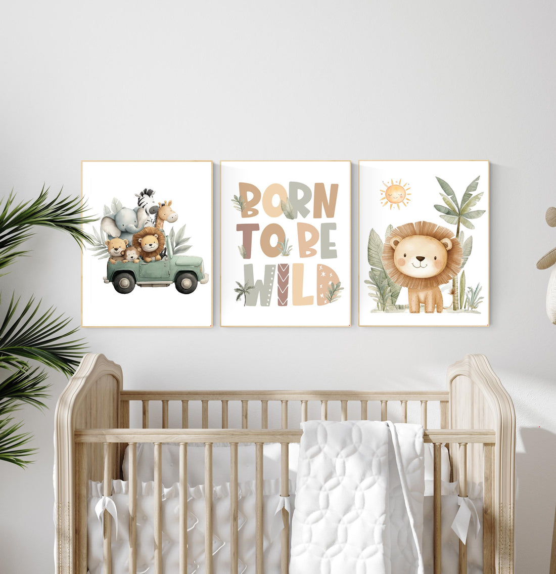Safari Nursery Art Prints: Jeep, Lion, &