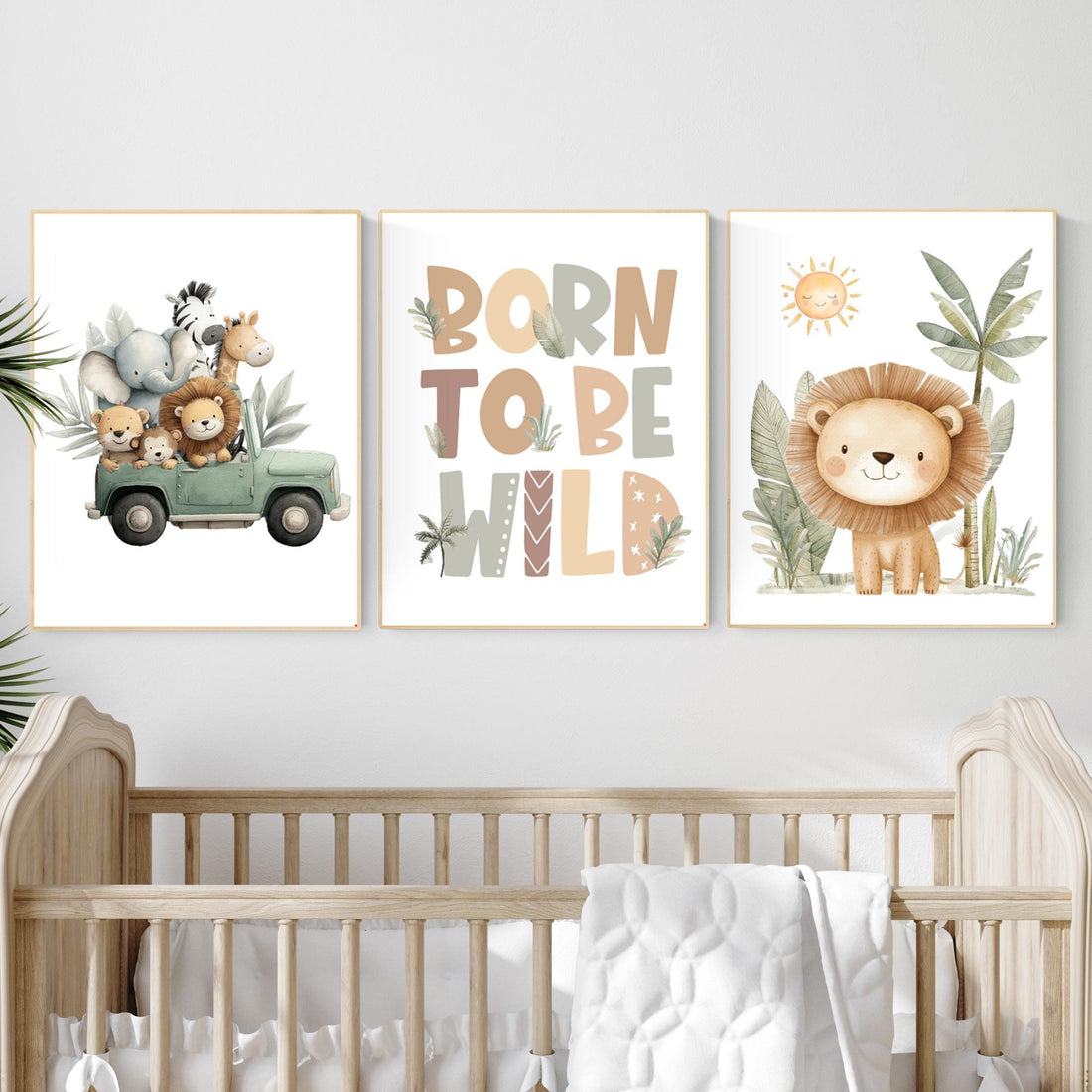 Safari Nursery Art Prints: Jeep, Lion, &