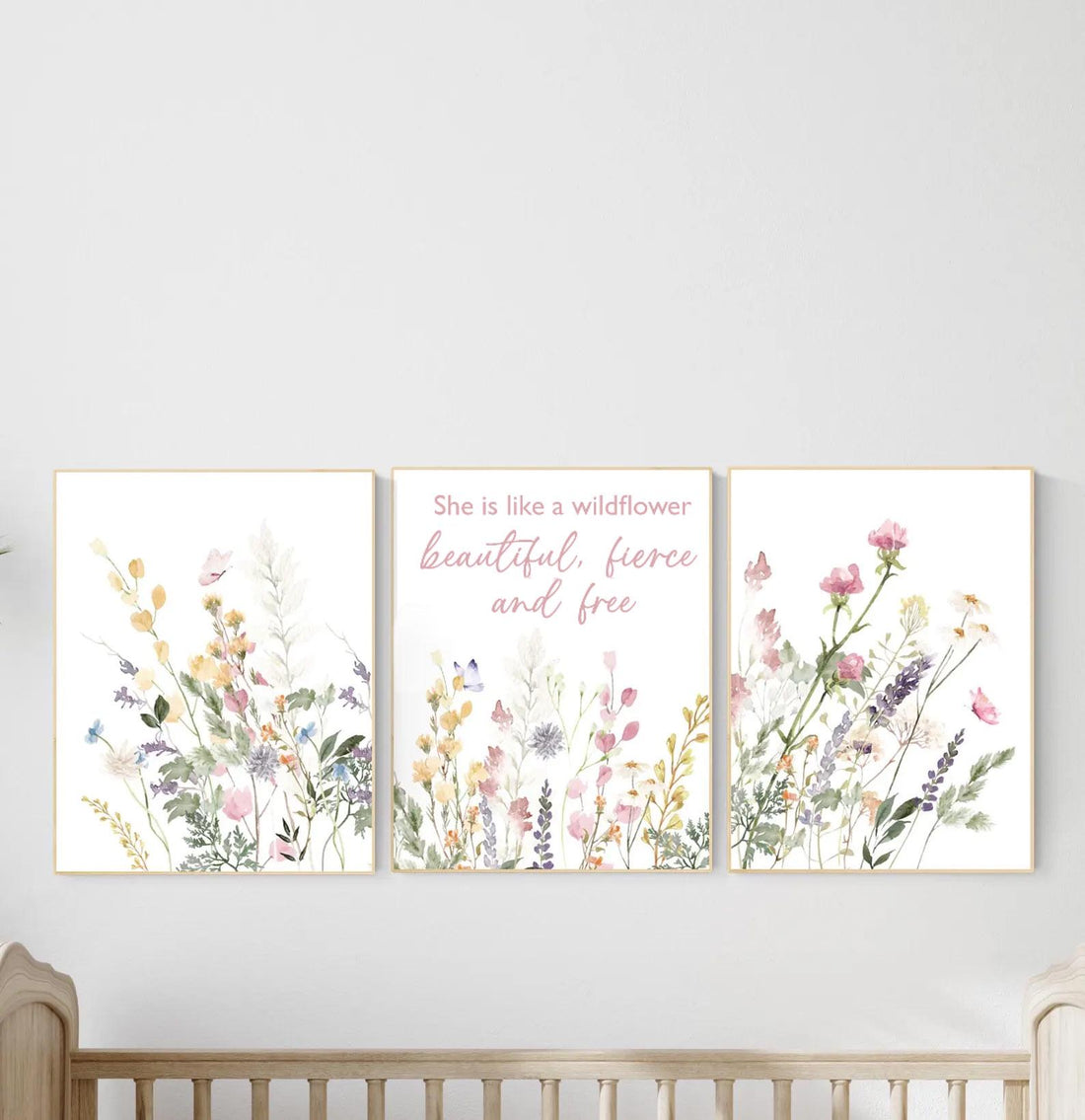 Wildflower Nursery Print: Boho Floral Wall Art