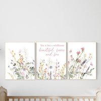 Wildflower Nursery Print: Boho Floral Wall Art