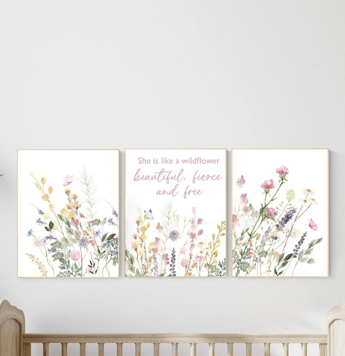 Wildflower Nursery Print: Boho Floral Wall Art