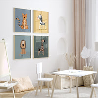 Safari Animal Nursery Prints: Boho Jungle Wall Art