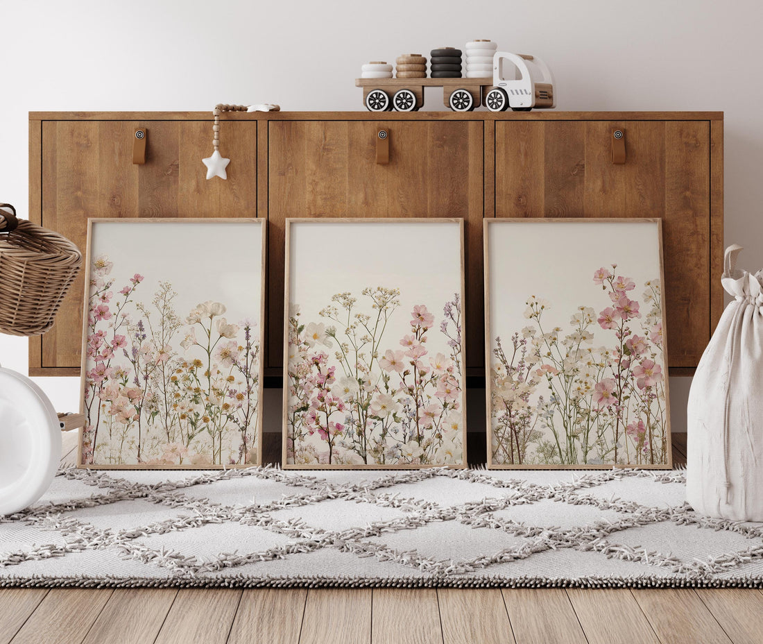 Wildflower Nursery Print: Boho Floral Wall Art