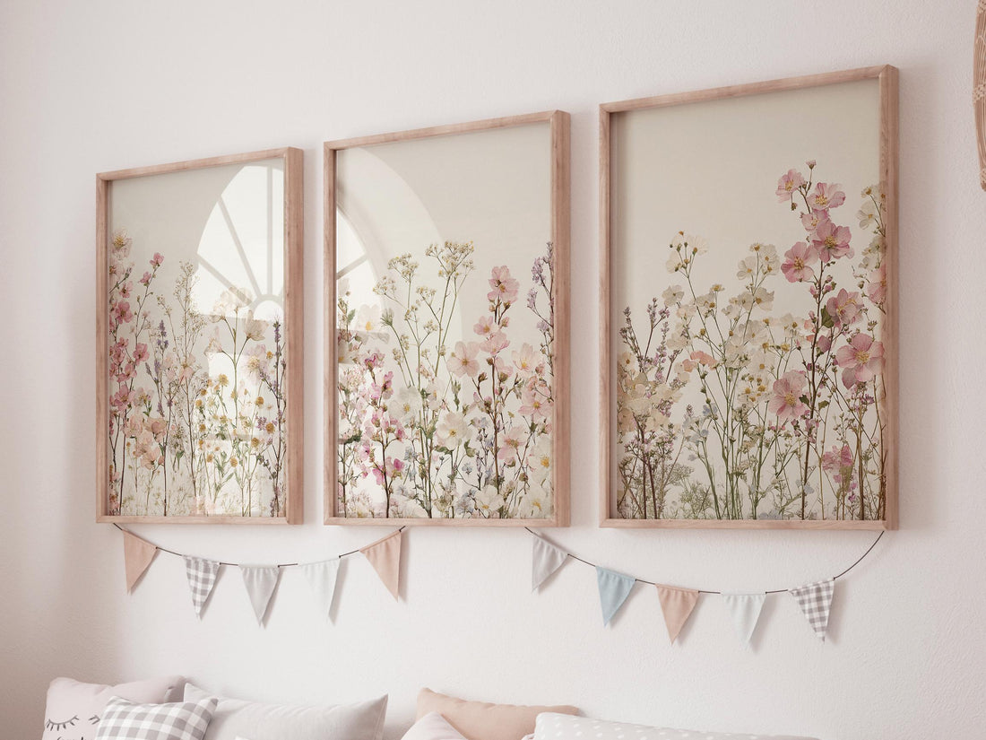Wildflower Nursery Print: Boho Floral Wall Art