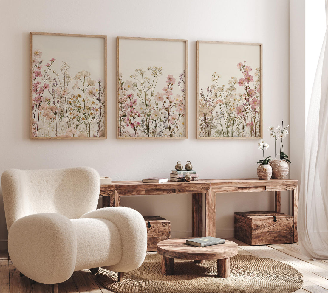 Wildflower Nursery Print: Boho Floral Wall Art