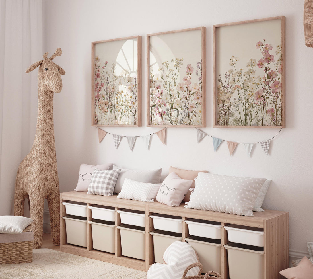 Wildflower Nursery Print: Boho Floral Wall Art