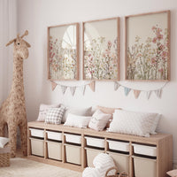 Wildflower Nursery Print: Boho Floral Wall Art